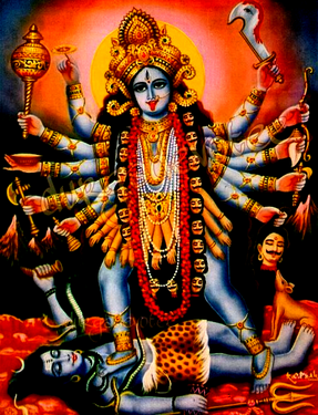Maha-Kali, a wrathful form of Adi Parashakti